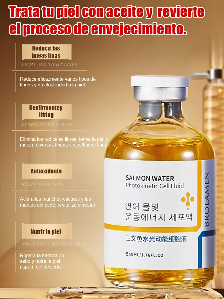Serum Antiarrugas hidratante e iluminador con infusión de salmón