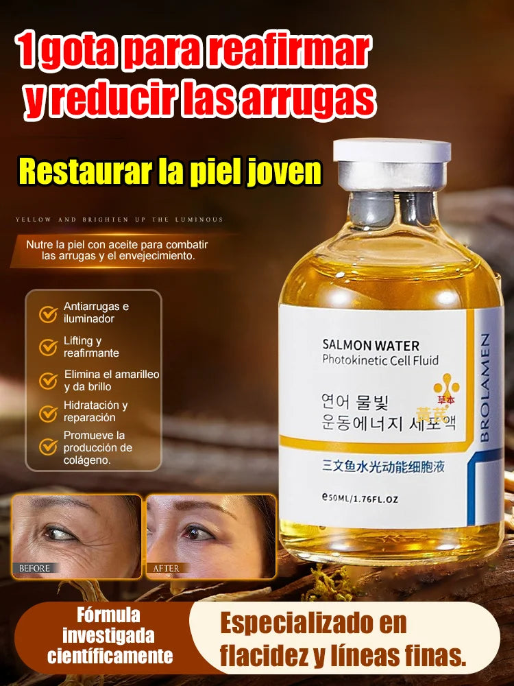 Serum Antiarrugas hidratante e iluminador con infusión de salmón