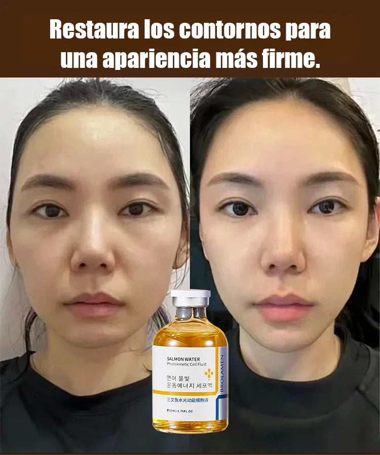 Serum Antiarrugas hidratante e iluminador con infusión de salmón